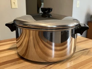 Revere Ware 4,5 Quart Suppentopf mit Deckel Edelstahl dreilagiger Scheibenboden USA 99b - Bild 1 von 11