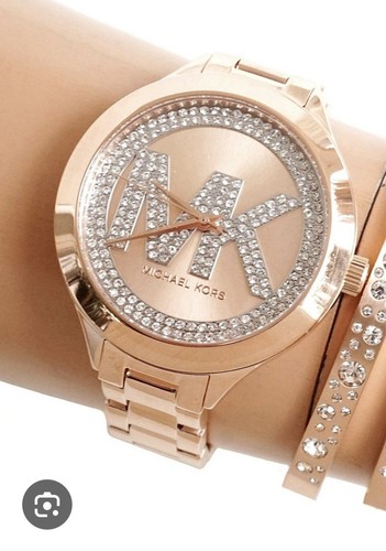 Orologio donna Michael Kors MKO1107 oro rosa cristallo nuovo