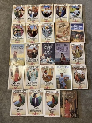 Lot of 24 Janette Oke Books: 26 Novels Christian Inspirational Pioneer Era READ Foto 1 de 4