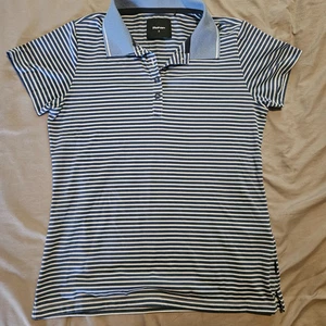 Rohan Shoreline Polo Womens Striped Performance Polo Shirt Small Blue & White - Picture 1 of 5