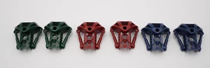 Lego Bionicle Shoulder Armor Toa Metru 47310 Lot 3 of Pair Green Blue Dark Red - Picture 1 of 2