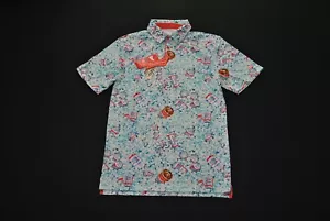 NWT Dad's Cooler Budweiser Beer RSVLTS Golf Polo Shirt Breakfast Balls Food S 7S - Picture 1 of 4