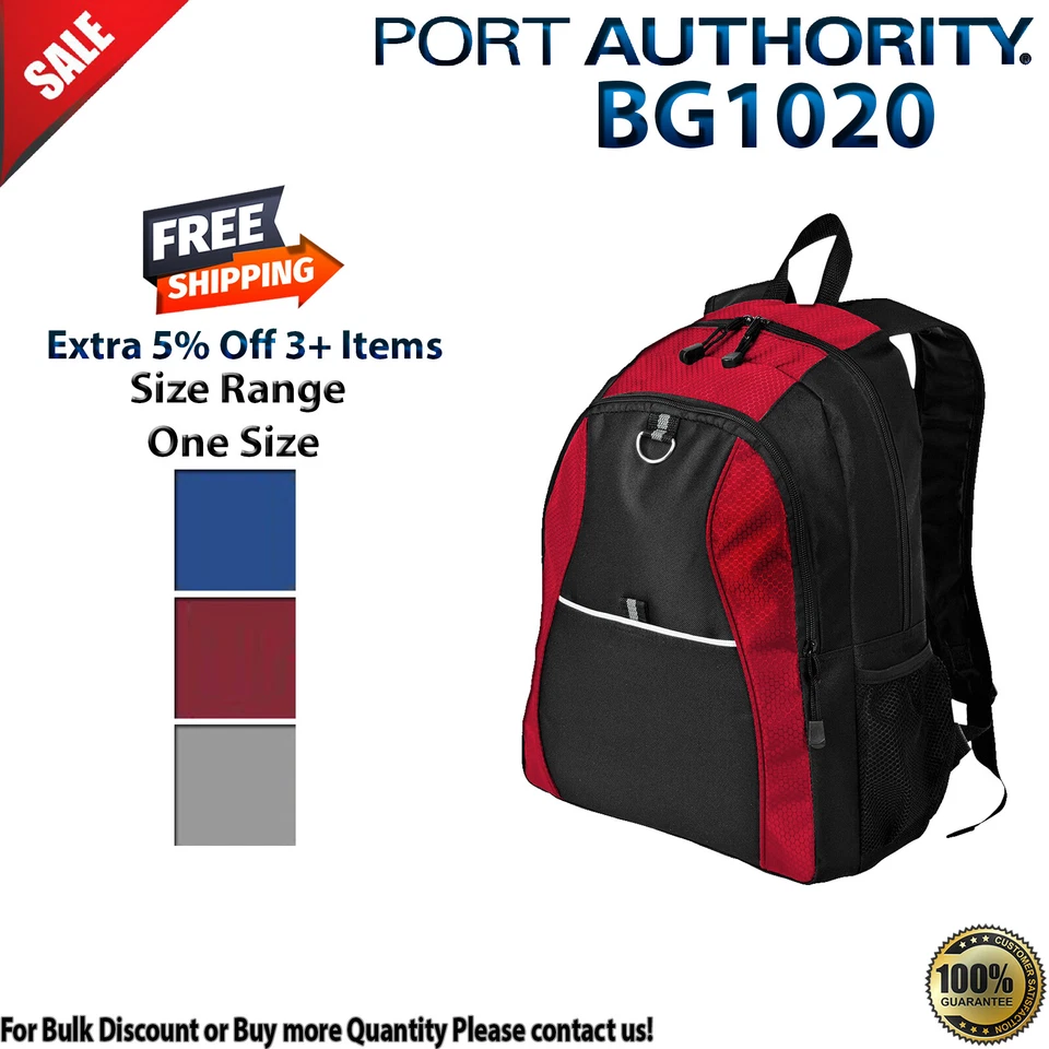 港务局男女通用对比蜂窝背包带口袋BG1020 — 第 1/1 张图片