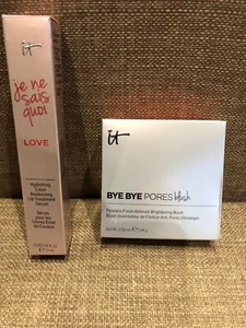 IT COSMETICS BYE BYE PORES BLUSH - LOVE (NIB) - Authentic- Full Size Plus Bonus - Picture 1 of 8