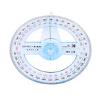 Plastic Circle Round Protractor 360 Degree Circular Ruler Angle Finder School SH