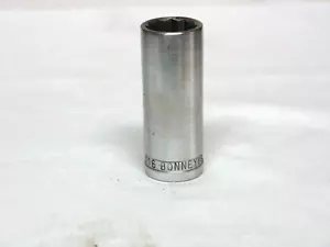 Vintage Bonney Tools 9/16" 12 Point 3/8" Drive Deep Chrome Socket USA - Foto 1 di 4