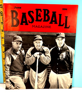 1940 Baseball Magazine June - Ott, Feller, Cronin, Vaughn, Greenberg, Grove