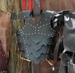 Viking Leather Armor Larp reenactment Dark Knight Breastplate Halloween Costume - Picture 1 of 3