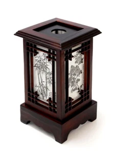 KOREAN TRADITIONAL LAMP ,ANTIQUE LAMPE, DESK LAMP, FOUR GRACIOUS PLANTS DESIGN - Picture 1 of 7