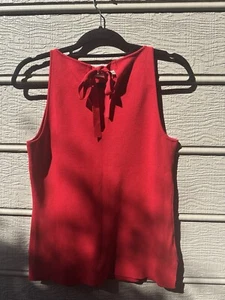 Top tejido rojo sin mangas para mujer talla S - Imagen 1 de 3
