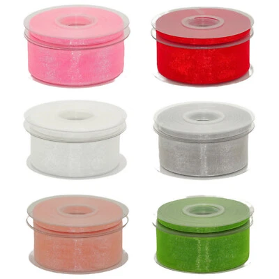 50 Meter Organzaband 6mm/40mm Chiffonband Schleifenband Geschenkband Dekoband - Bild 1 von 2