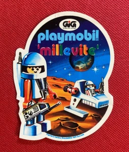 (L64) GIG PLAYMOBIL MILLEVITE Space Space - STICKER STICKER VINTAGE '80 10x8 cm - Picture 1 of 2