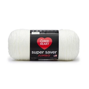 Red Heart Super Saver Yarn, Medium, Acrylic, Jumbo 14 Oz., Soft White - Picture 1 of 1
