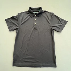Cubavera Men Polo Shirt Size SMALL Short Sleeve Black Solid Textured Golf Wood - Picture 1 of 8