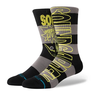 Calcetines Stance Adulto Negro Crew Algodón Cojín InfiKnit Rayas Soundgarden L 9-13 - Imagen 1 de 1