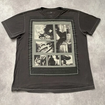 Vintage Y2K Marc Ecko Graphic Tee Shirt Size XL Cut Sew Skull Affliction Style - Image 1 of 4