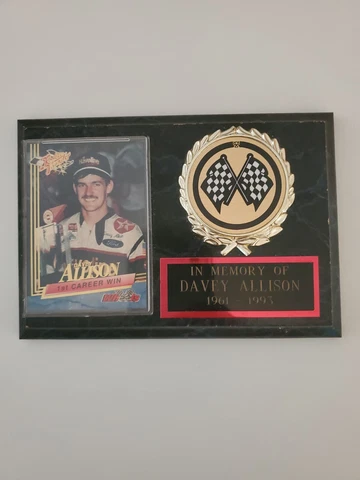 In Memory of Davey Allison Memorial Wall Plaque  NASCAR Legend Driver 1st Career Cover