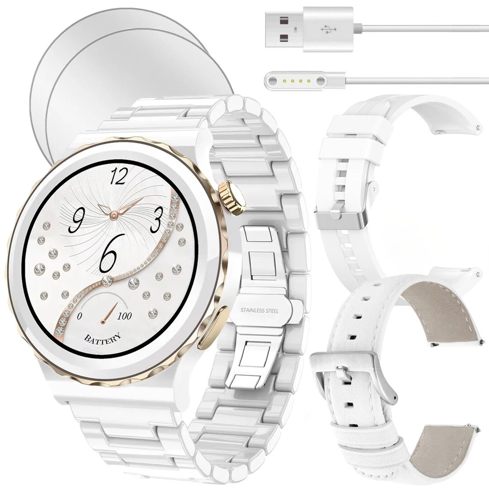 Women's Smart Watch, 3 Straps 2 Screen protectors, Fitness Tracking, Android - Image 1 of 4