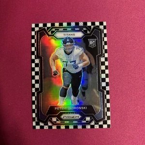2023 Panini Prizm Peter Skoronski Black and White Checker SP RC #395 - Picture 1 of 6