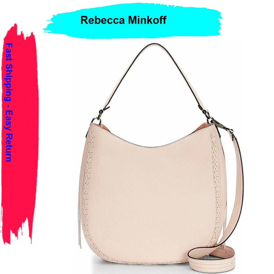 Rebecca Minkoff HU17GUWH32 Convertible Hobo Whipstitch Soft Blush Womens Handba