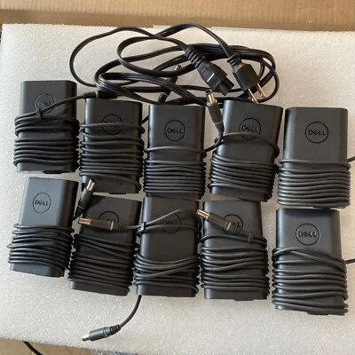 Lot of 50X Genuine Dell 65W 19.5V 3.34A Adapter Charger Big Pin With Power Cable - Image 1 of 4