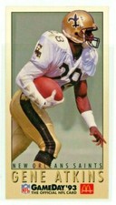 1993 McDonald's Game Day Gene Atkins #2 - New Orleans Saints Tear Out Perforated