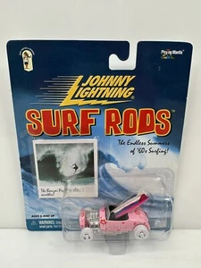 Rare Johnny Lightning Surf Rods Malibu Babes White Lightning Chase Pink - Picture 1 of 4