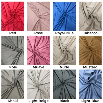 Stretch Suede Fabric Spandex Dress Soft Micro suede Clothing by the Meter - Image 1 of 4