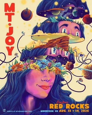 Mt. Joy – Red Rocks & Fiddler’s Green Concert Tour Poster, Morrison & Greenwood - Image 1 of 4