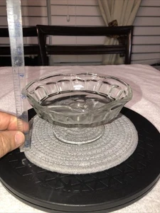 Vtg 6" Octagonal Glass Candy Nut Dish Clear Ex No TMK  -  (FR-6) - Picture 1 of 10