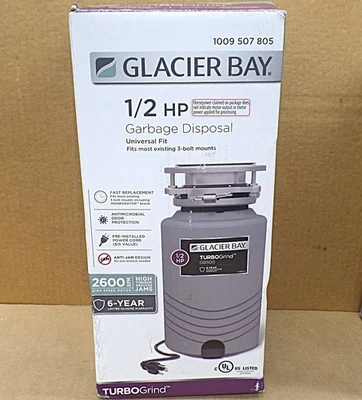 GLACIER BAY 10-US-GB500 TURBOGRIND 1/2 HP. ELIMINADOR CONTINUO DE BASURA DE ALIMENTACIÓN Foto 1 de 4