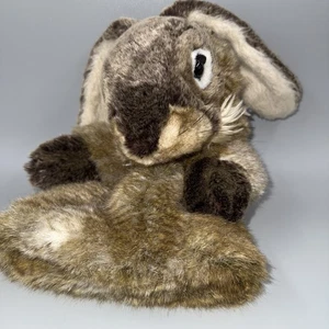 Folkmanis Rabbit Stage Puppet Realistic 14" w/o Long Ears Frosted Brown - Picture 1 of 8