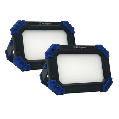 Luz de trabajo portátil recargable LED Westinghouse 2000 lúmenes (juego de 2) Foto 1 de 3