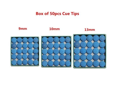 NAVPLUS 50x Billard Queue Leder Cue Tip Pomeranze Klebeleder MEILIN -C Snooker 9-13mm