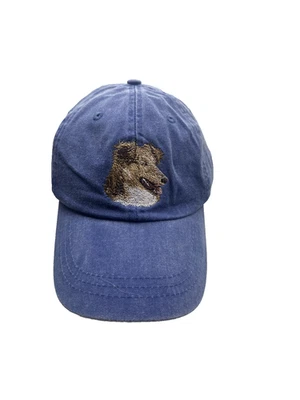 Gorra de mezclilla vintage azul ajustable con tirantes Shetland Sheltie Adams Foto 1 de 4