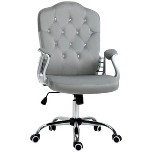 Vinsetto Home Office Chair with Adjustable Height Tilt Function Grey - Picture 1 of 11