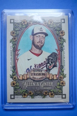 2020 Allen & Ginter Stephen Strasburg Rip Card #RIP-89 Nationals /99 ALREADY RIP - Image 1 of 2