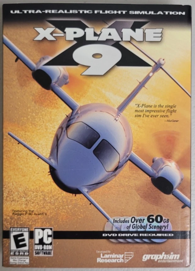 X-Plane 9 PC DVD-ROM Retro Game for Windows XP/Vista - New/Factory Sealed - Image 1 of 4
