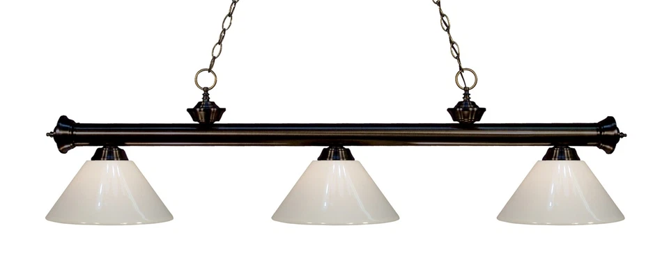 Z-Lite 200-3-PWH Riviera 3 Light 57"W Billiard Multi Light - Bronze - Image 1 of 1