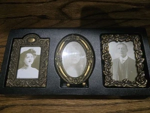 Feder Viktorianischer Stil 3er Set Vintage Messingfarben Metallrahmen - Bild 1 von 5