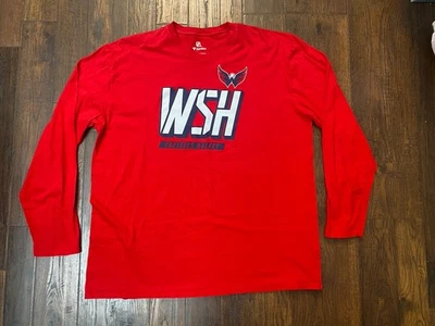 Washington Capitals NHL Fanatics Long Sleeve T-shirt Mens 2XL Red Hockey - Image 1 of 4