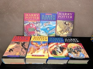 Harry Potter Full Book Set 1-7 Bloomsbury - 5 Hardbacks, 2 Paper Back - Used - Picture 1 of 22