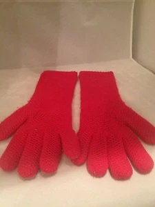 Coppia di guanti donna vintage in maglia ROSSO - Foto 1 di 4