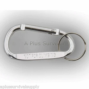2 Pack Llavero de mosquetón mediano para cinturón de mochila Camping Survival Kit - Plata - Imagen 1 de 1