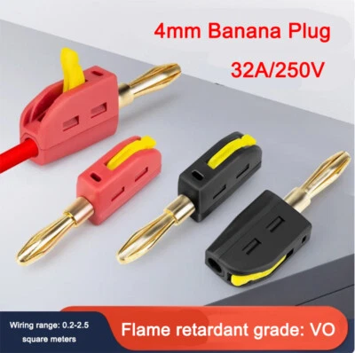 4mm High Current 32A Quick Connect Lantern Banana Plug Gold-Plated Head Test - image 1 of 4
