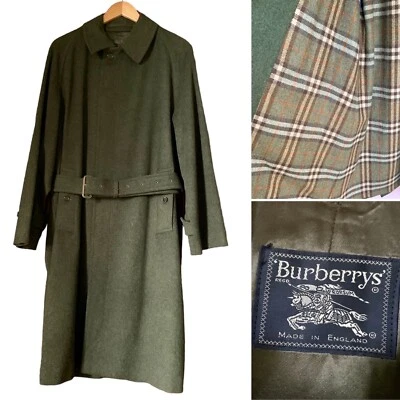 Abrigo Largo de Lana Alpaca Burberrys Vintage Cuadros Nova Cinturón Pedido Personalizado 38R RARO Foto 1 de 4