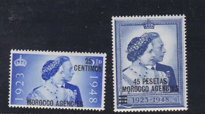 1948 SG 176/7,Sc 93/4 silver wedding,set MNH      s1468 - Imagem 1 de 3