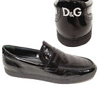 D&G by DOLCE & GABBANA SHOES MENS BLACK PATENT LEATHER BROGUE LOAFERS sz 11 US