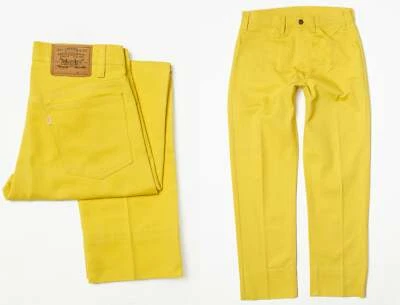 Pantalones de mezclilla amarillos Levis 505 años 70 cintura alta pierna cónica 31 x 29 Foto 1 de 4