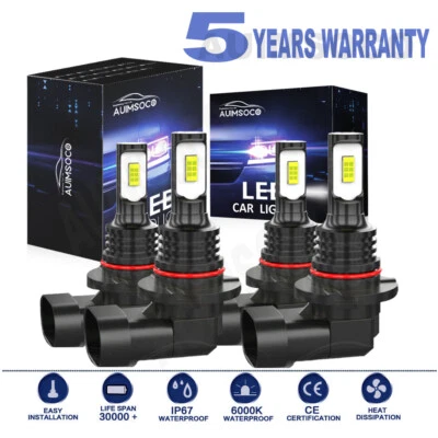 For Buick Park Avenue Sedan 3.8L 1991-2005 LED Headlight High Low Beam Bulbs Kit - Image 1 of 4